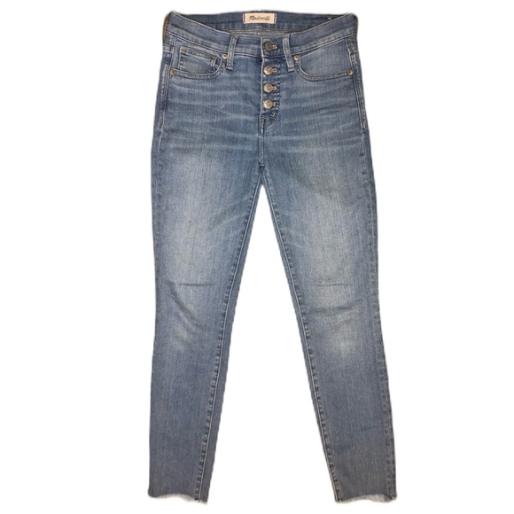 Madewell 9” High Rise Skinny Crop Light Wash Jeans - Picture 2 of 12
